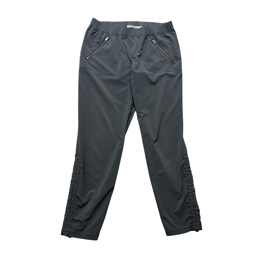 Athleta Jogger Pants Womens 6 Gray Ruched Cuffs Zip Pockets Hiking Travel‎
